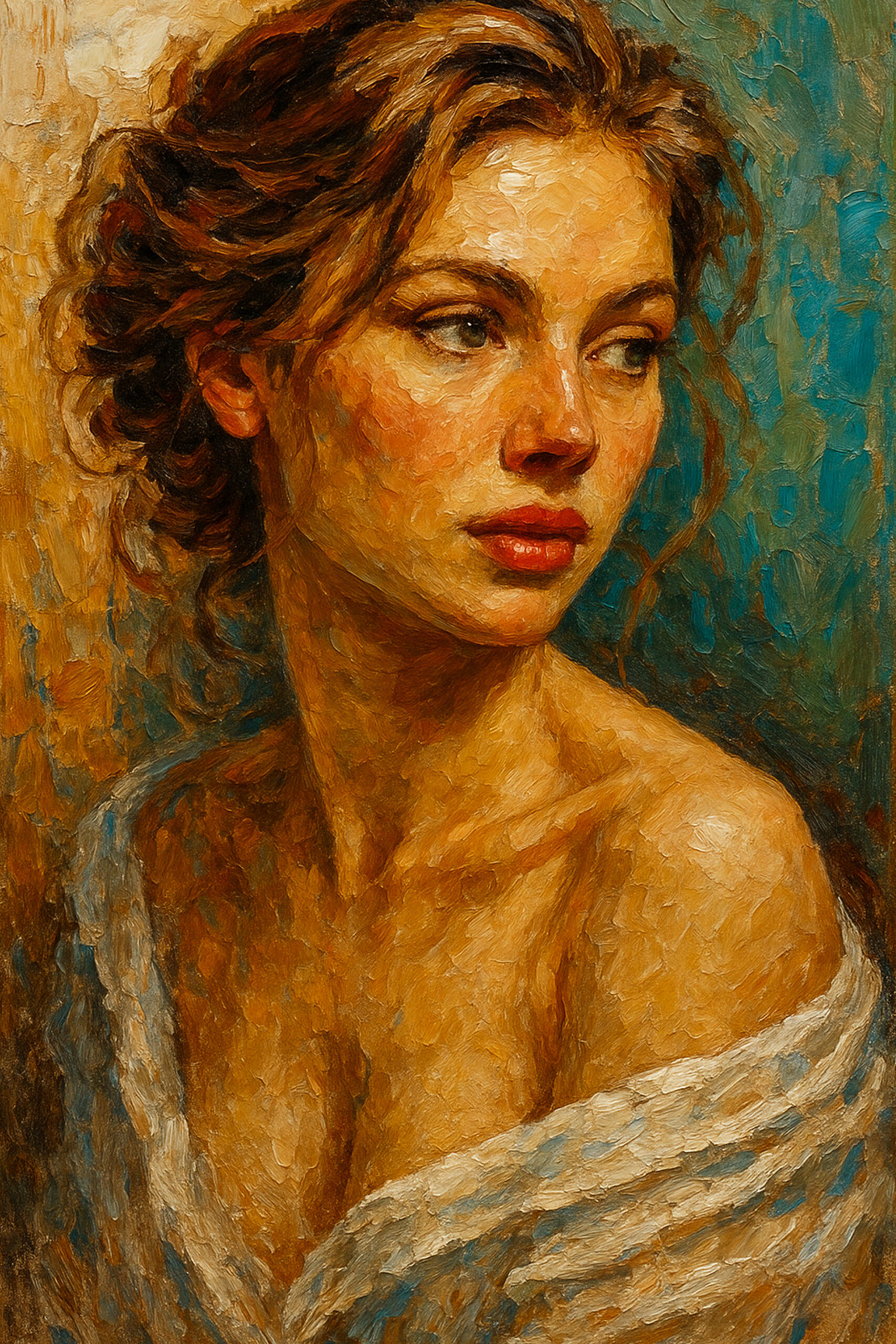 Elena Aureli — Grace in Profile, un tirage d'art en techniques mixtes dans une vente aux enchères d'art hebdomadaire