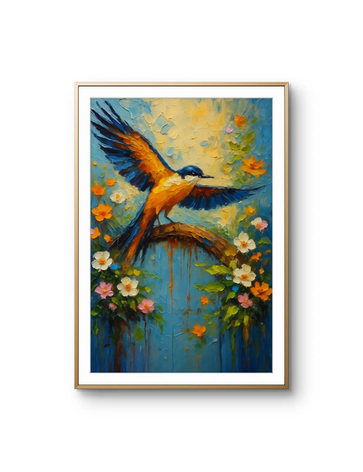 Elena Aureli - The Flight of Colorful Freedom — Mixed Media tirage d'art par Elena Aureli