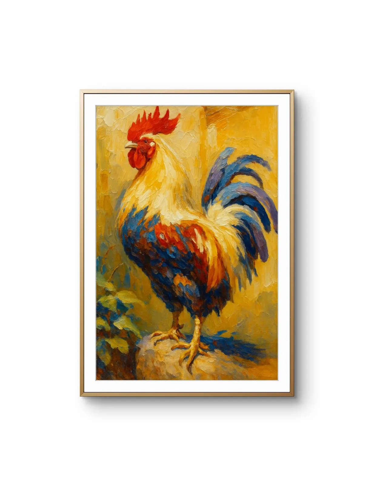 Elena Aureli - The Proud Rooster — Mixed Media tirage d'art par Elena Aureli