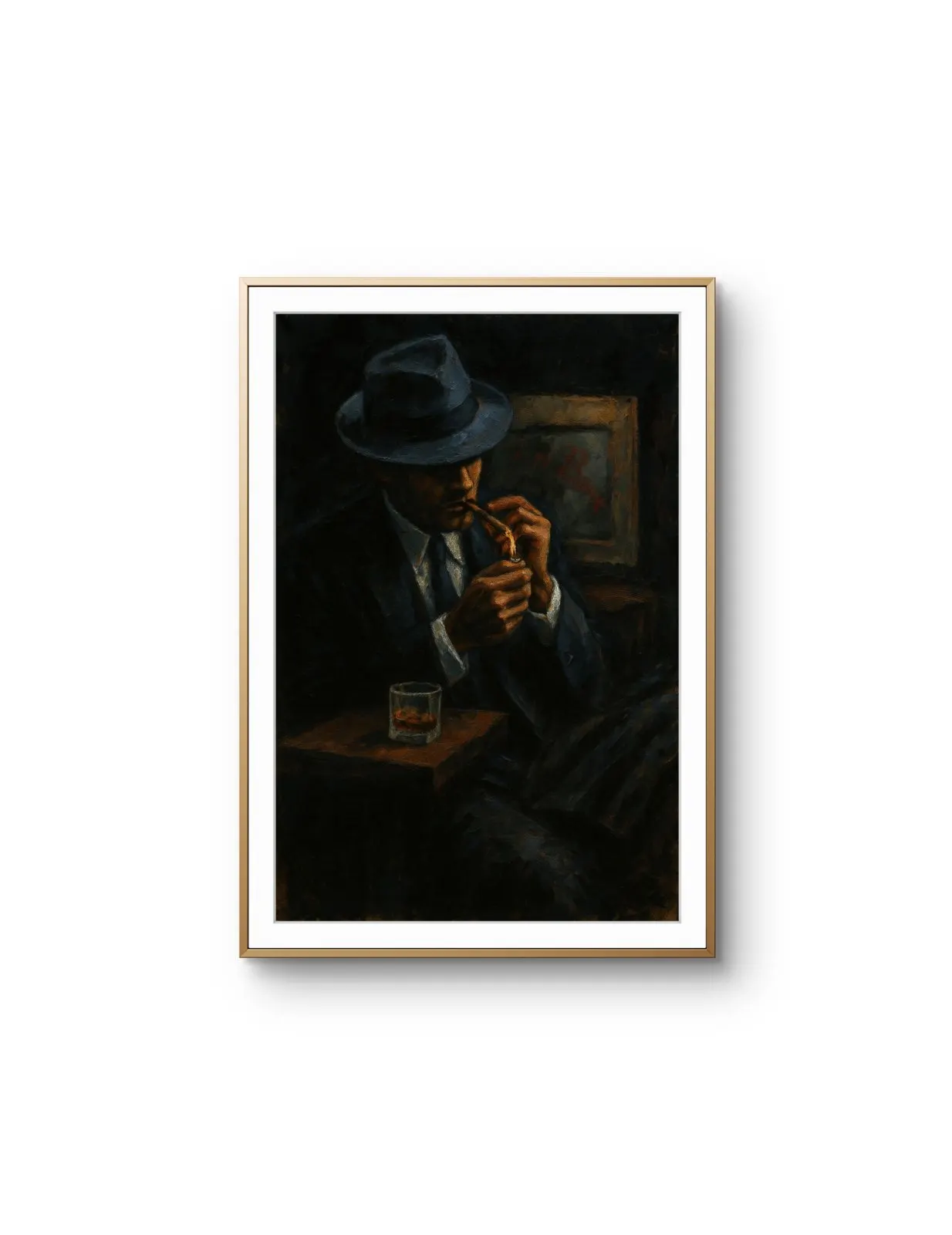 Elena Aureli - The Smoker's Contemplation — Mixed Media tirage d'art par Elena Aureli