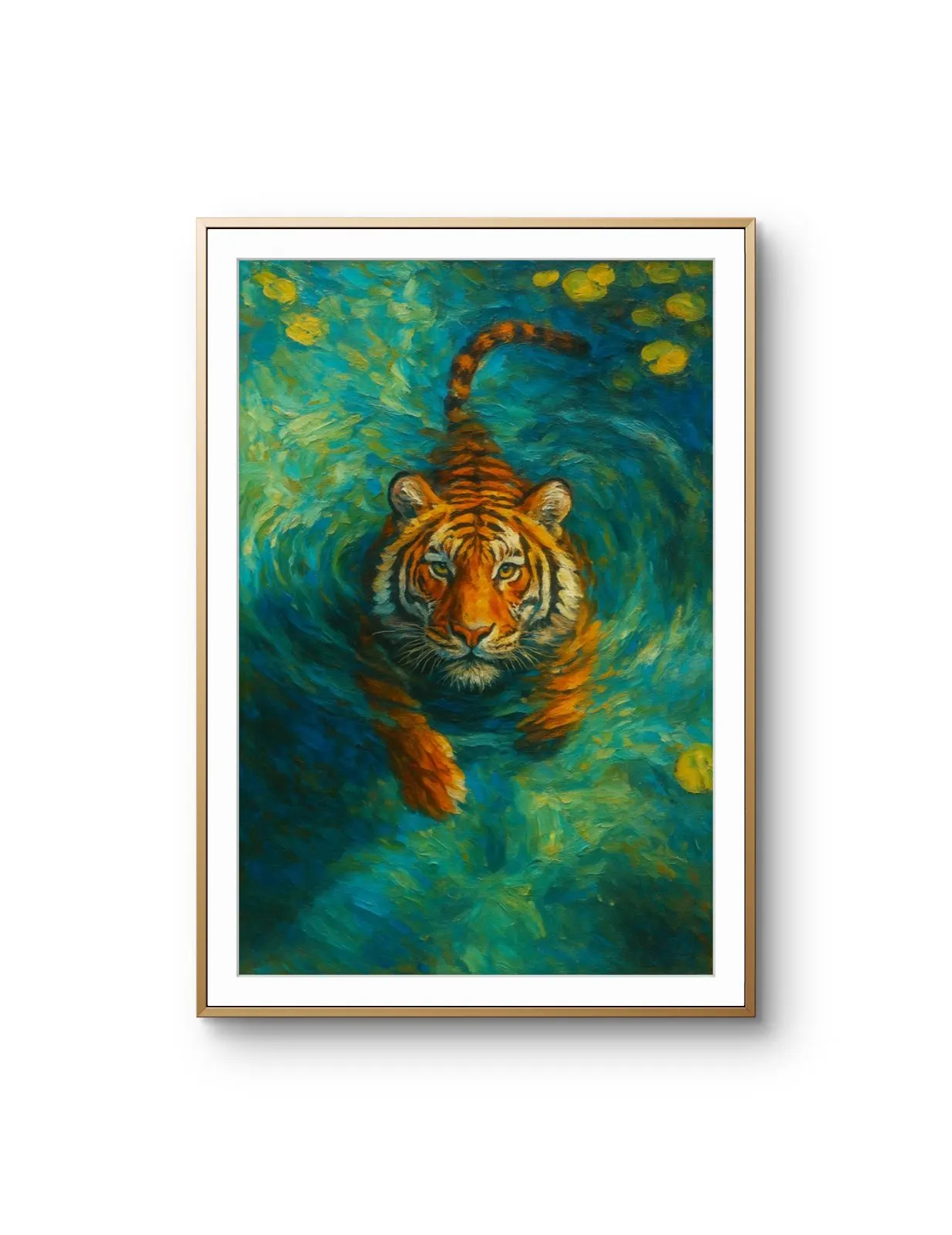 Elena Aureli - The Tiger's Journey — Mixed Media tirage d'art par Elena Aureli