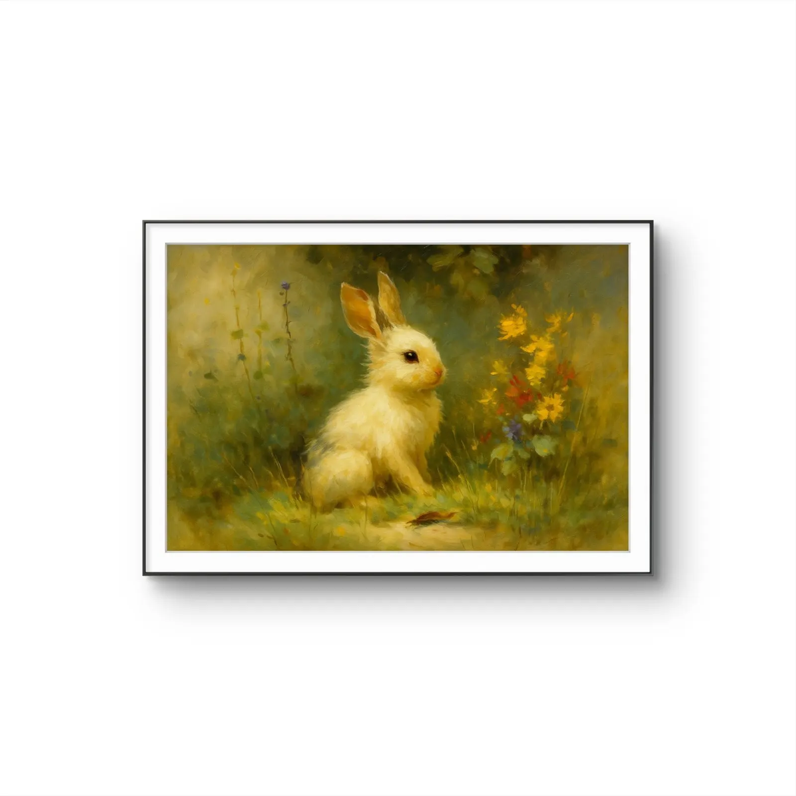 Henri des Bois - A Gentle Moment in the Meadow — Mixed Media tirage d'art par Henri des Bois