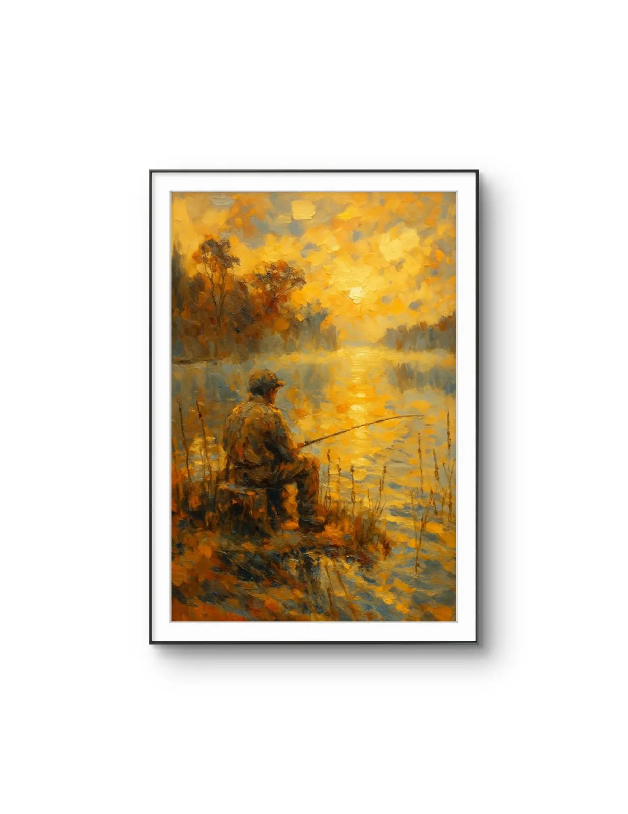 Henri des Bois - Golden Tranquility — Mixed Media tirage d'art par Henri des Bois