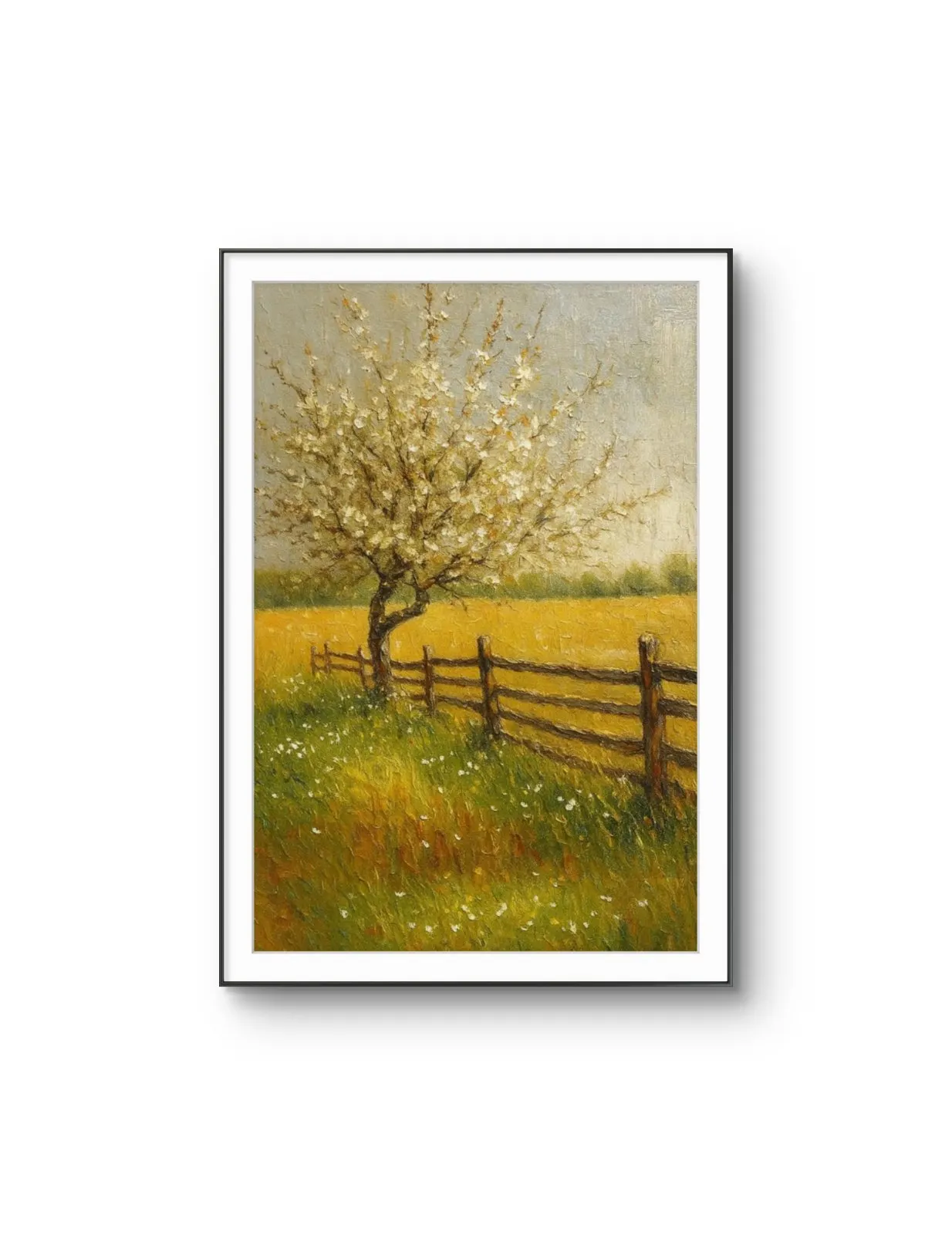 Henri des Bois - Spring's Embrace — Mixed Media tirage d'art par Henri des Bois
